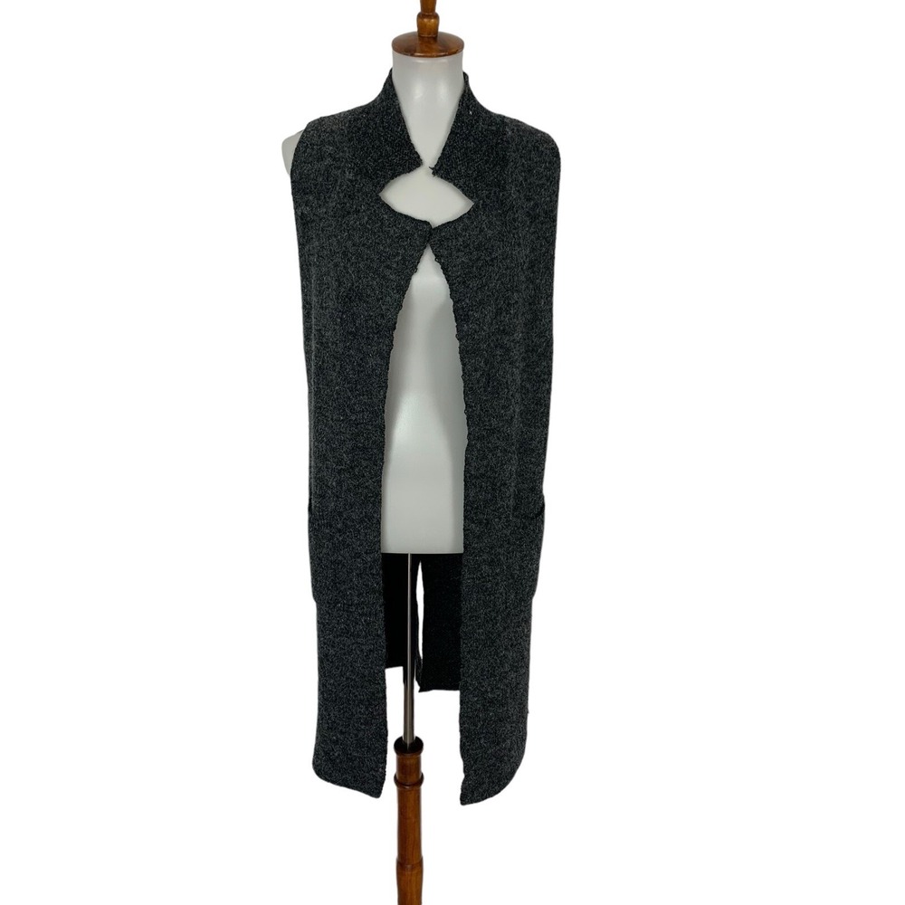 IJOAH Cardigan ML Gray Sleeveless‎ Knit Mohair NWT Soft Layering Boho Luxe